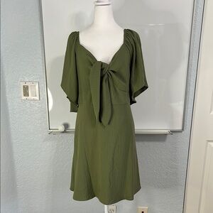 Elegant Olive Green Dress